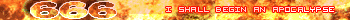 I shall begin an apocalypse